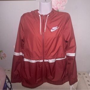 Nike Women's Red and White Utility Jacket